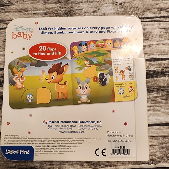 Disney Baby Lift a Flap Peek a Boo book - Picture 8 of 8